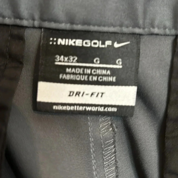 Nike Golf Dri-Fit Men's Flat Front Tech Pants Grey 472532-021 Size 34 x 32 - Picture 12 of 14